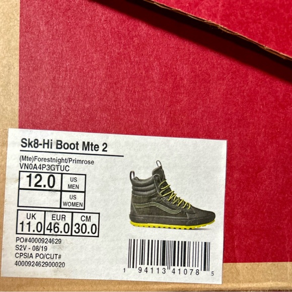 Vans Sk8 high boot - size 12 - Picture 7 of 7